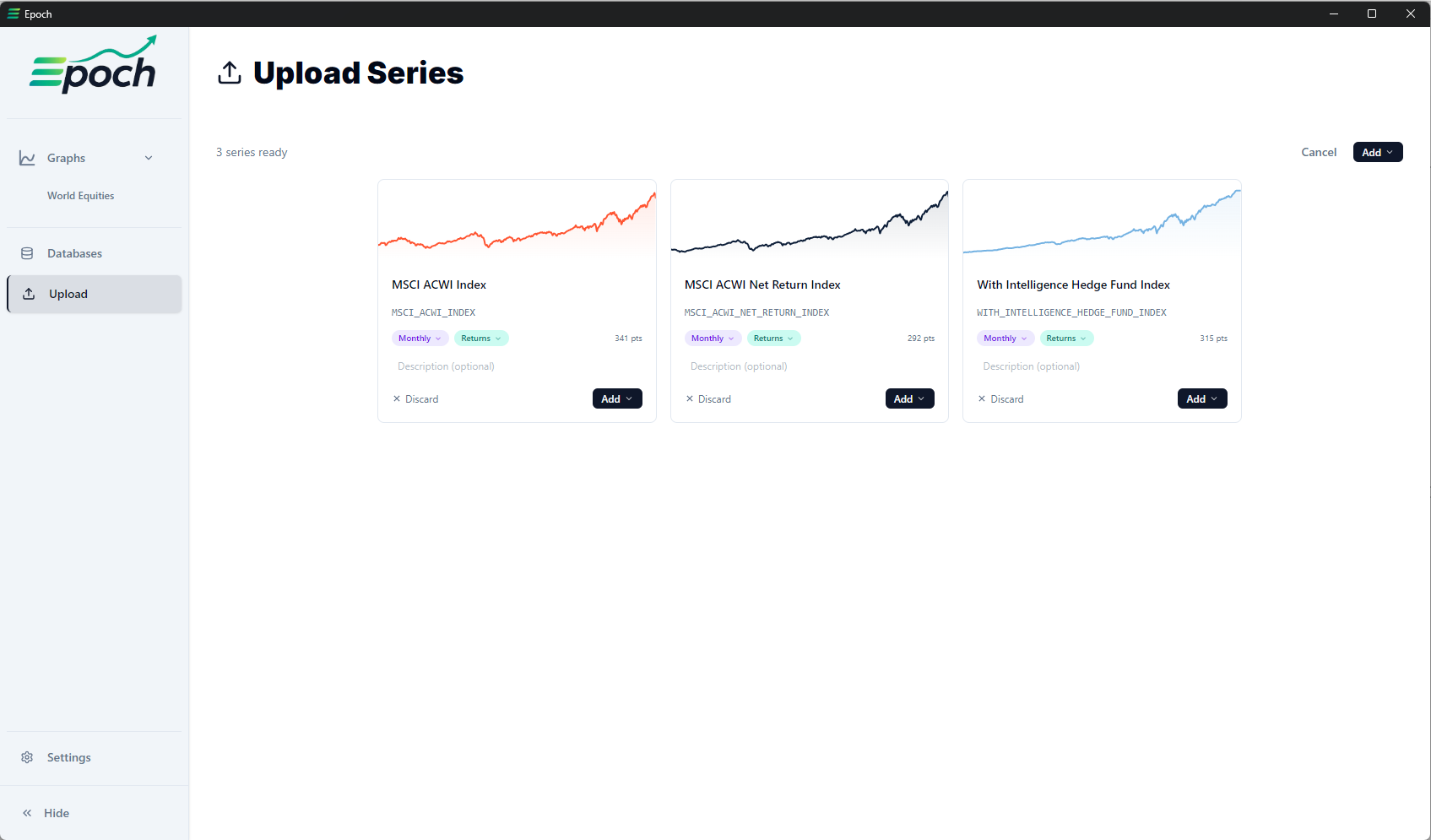 Series review panel
